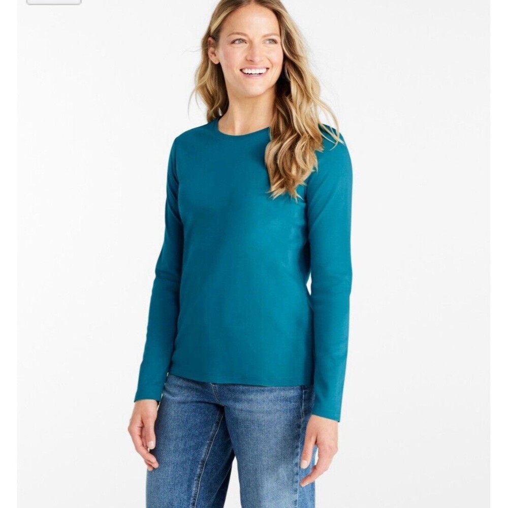 LL Bean Women Size 3X Reg Long-Sleeve Tee Top Timeless Everyday Staple